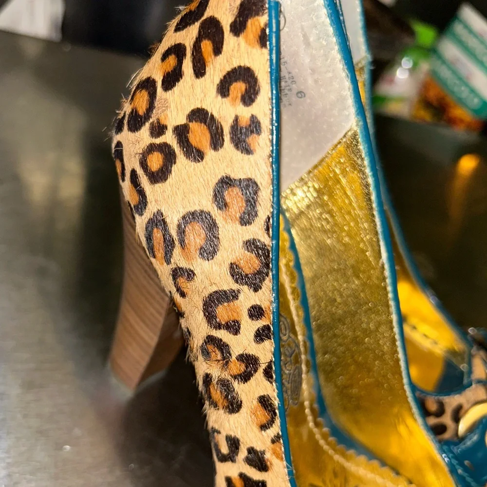 Naughty monkey leopard print, high heeled, open toe women’s size 6 - Picture 9 of 9